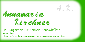 annamaria kirchner business card